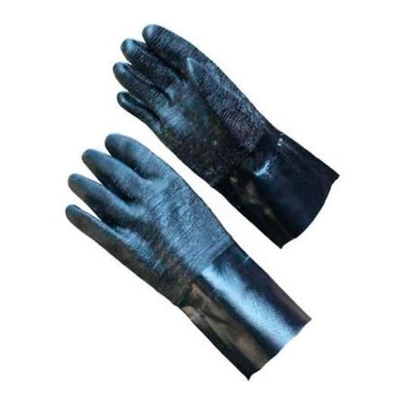 Pip Coated Gloves, Neoprene, Etched Rough Finish, Fully, Black, L 57-8630R